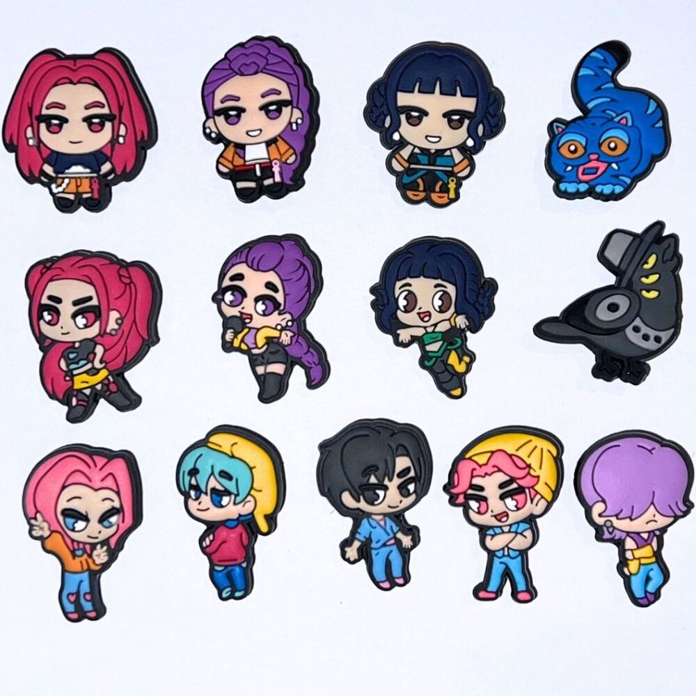 K-Pop Demon Hunter Crocs Charms – Cute Shoe Charm – PVC Charms